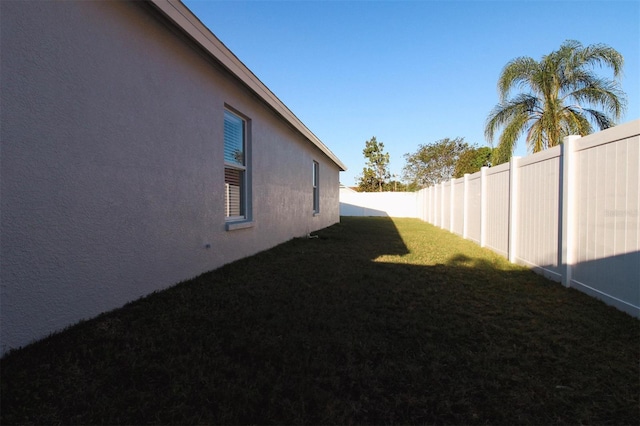 view of yard with fence private yard