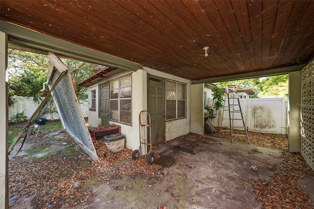 view of patio with fence