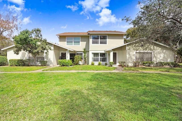 view of front of property with a front yard