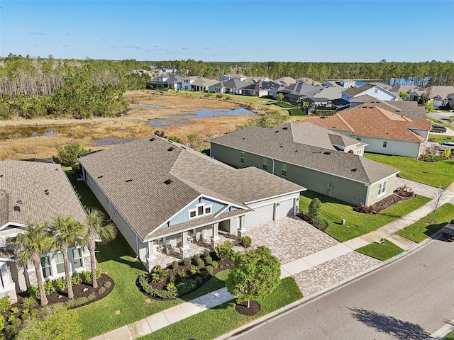 drone / aerial view featuring a residential view