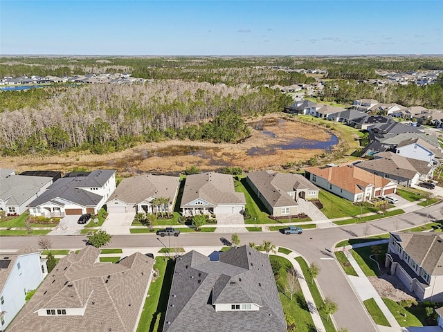 birds eye view of property with a residential view