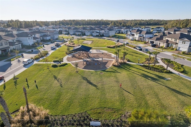 birds eye view of property featuring a residential view