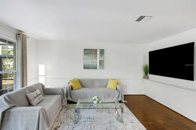 living room with visible vents