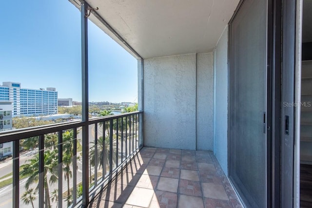 balcony with a city view