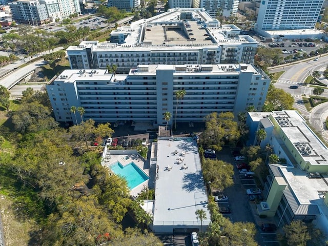 drone / aerial view featuring a view of city