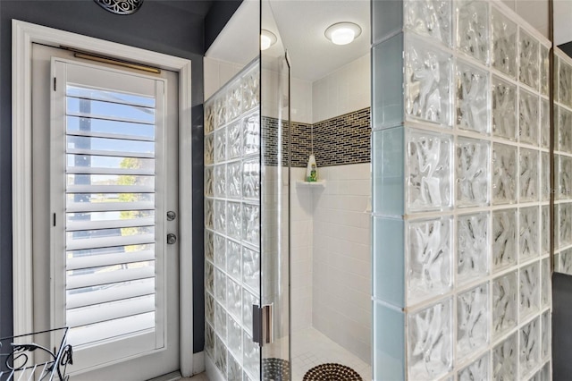 bathroom with walk in shower