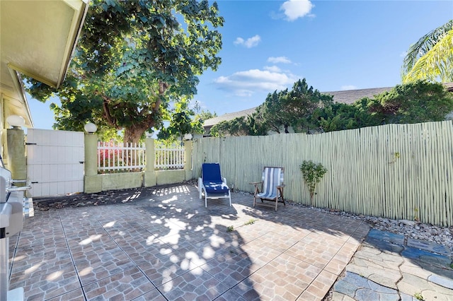 view of patio / terrace featuring a fenced backyard