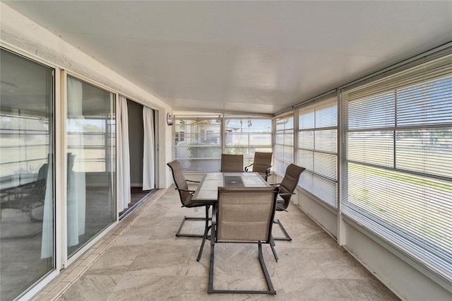 view of sunroom