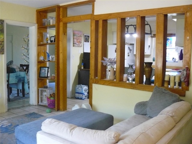 view of tiled living room