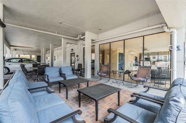 view of patio / terrace featuring an outdoor living space