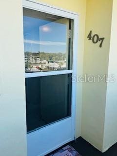 view of doorway to outside