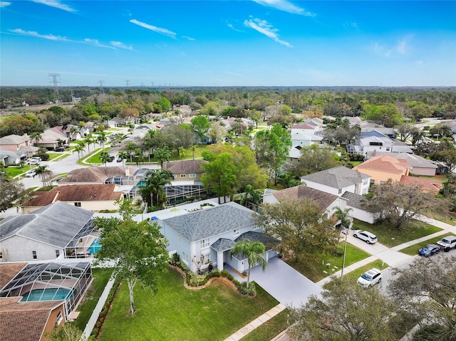 drone / aerial view featuring a residential view