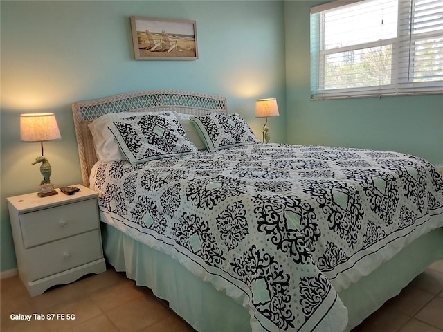 view of tiled bedroom