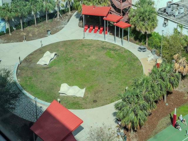 view of property's community with a patio