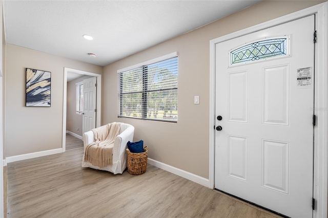 217 Emerald Ln, Largo, FL 33771 - entryway featuring light wood-style flooring and baseboards