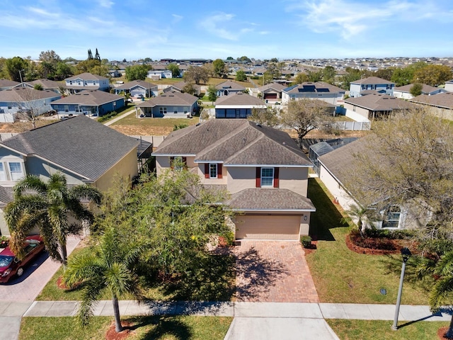 bird's eye view with a residential view