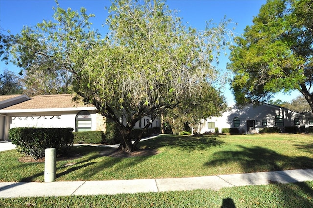 view of front of home with a front yard