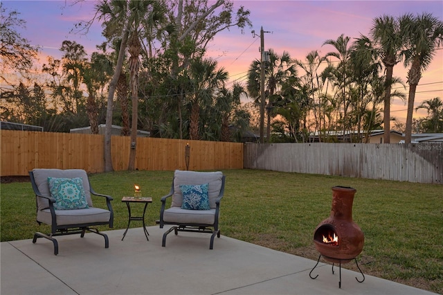 view of patio / terrace with a fenced backyard