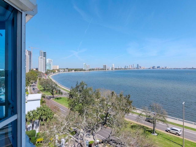 water view featuring a view of city