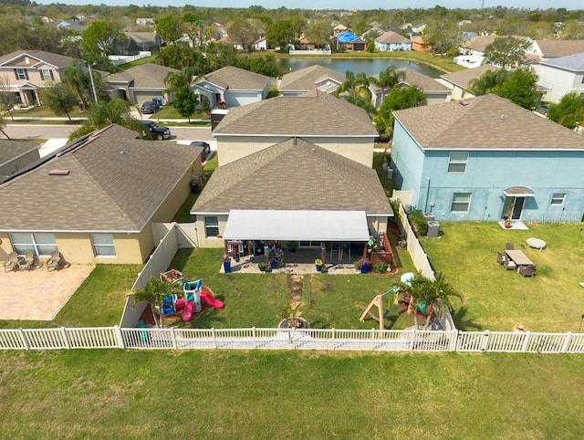 aerial view featuring a residential view