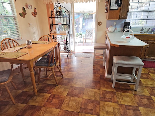 view of dining space