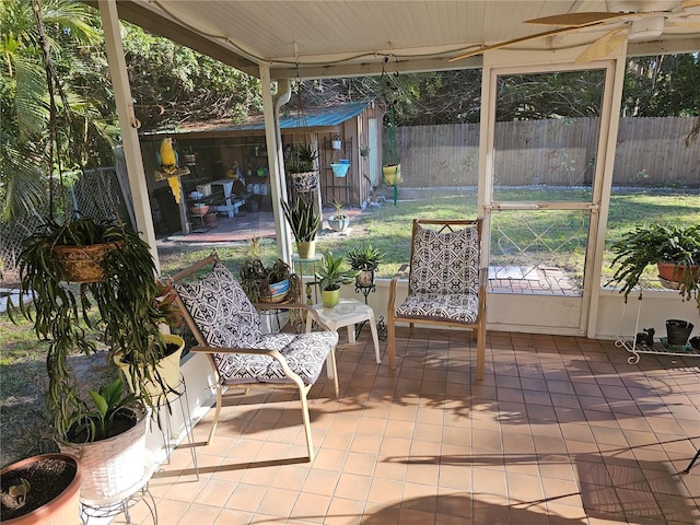 sunroom / solarium with plenty of natural light