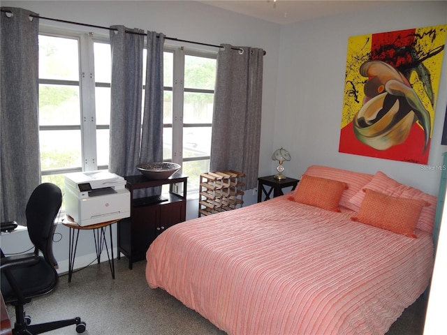 bedroom featuring french doors