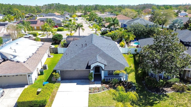 aerial view featuring a residential view