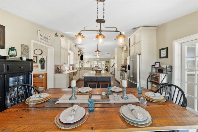 view of dining space