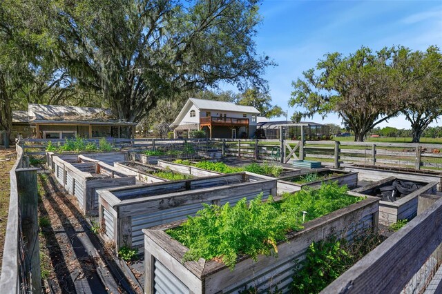 exterior space with a garden