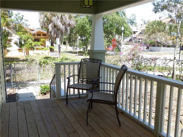 view of wooden terrace