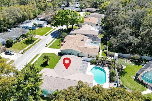 birds eye view of property featuring a residential view