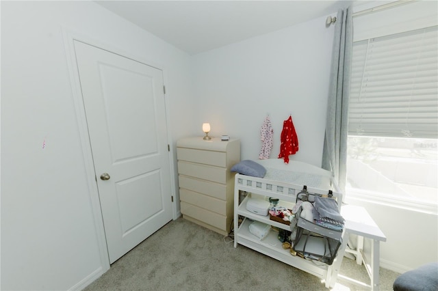 view of carpeted bedroom