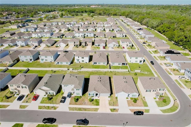 drone / aerial view with a residential view