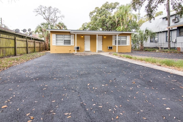 view of front of property with fence