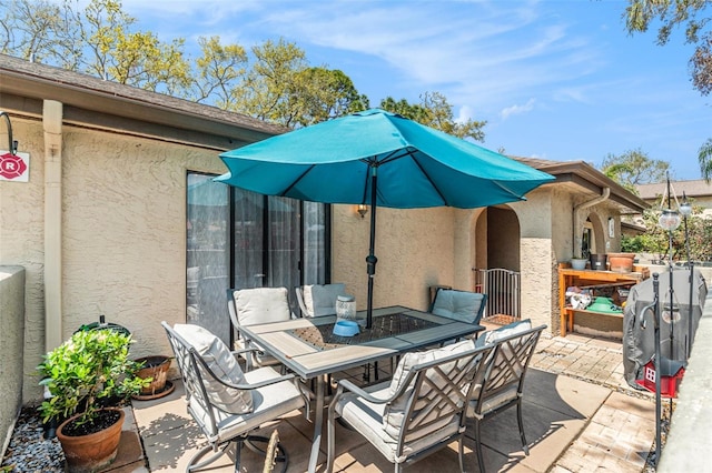 view of patio / terrace featuring outdoor dining space