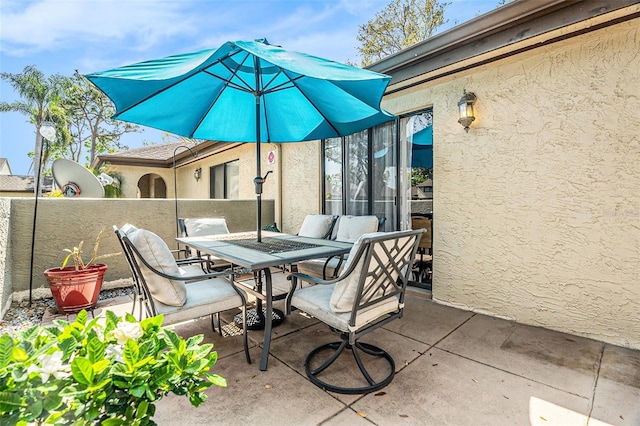 view of patio / terrace featuring outdoor dining space