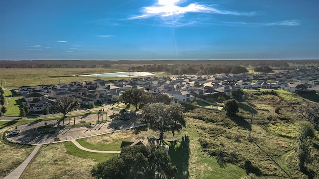 drone / aerial view with a residential view