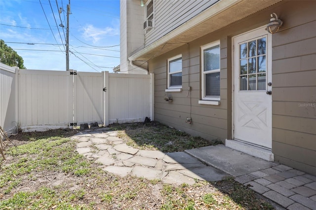 exterior space with a gate and fence