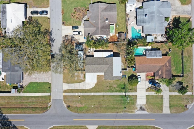 drone / aerial view with a residential view