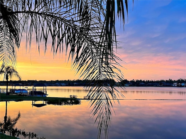 water view with a dock