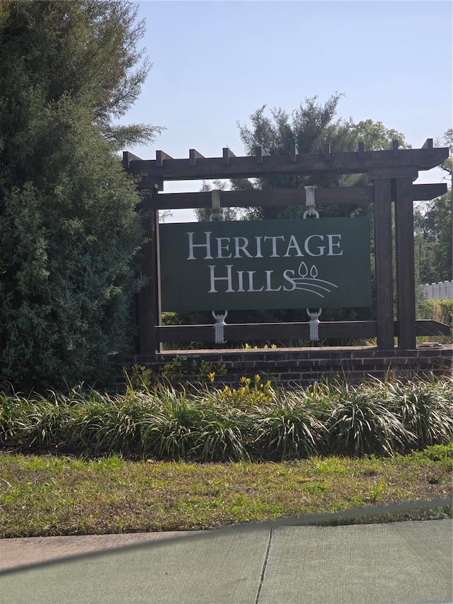 view of community sign