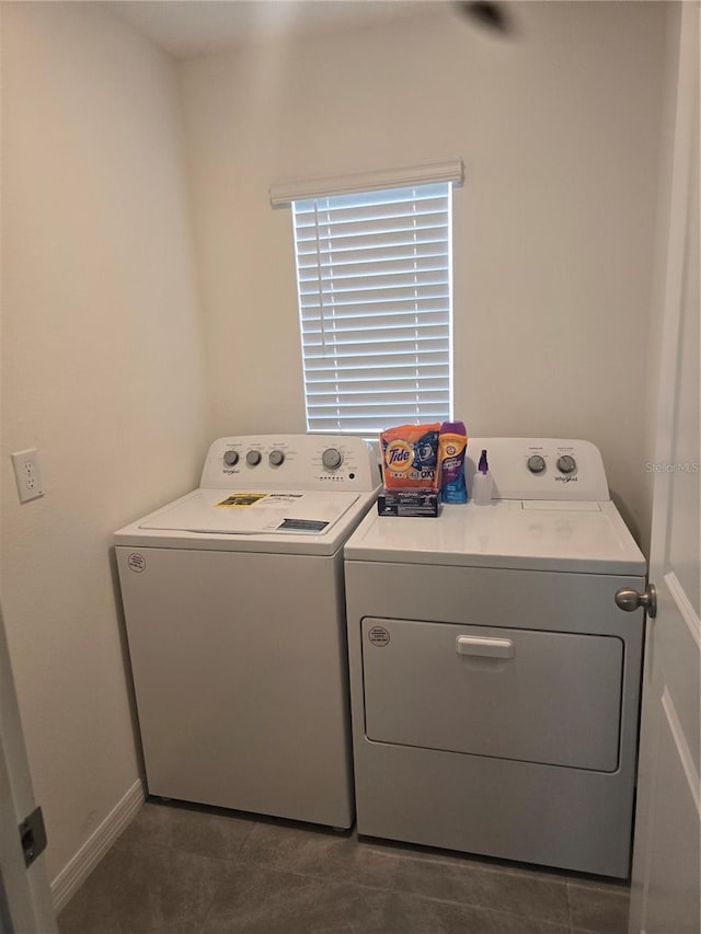 laundry room with laundry area and separate washer and dryer