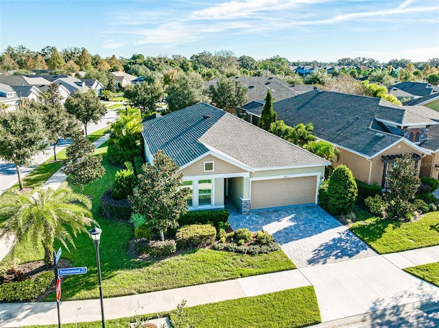 bird's eye view featuring a residential view