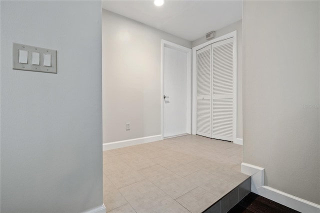 hallway with baseboards