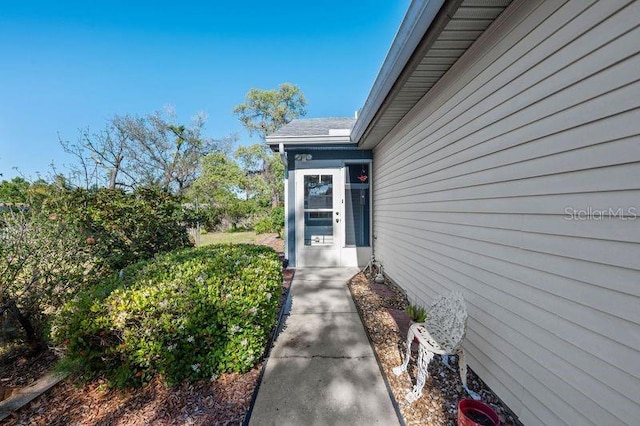 view of doorway to property