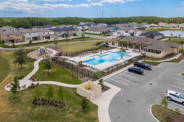 birds eye view of property featuring a residential view