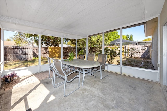 view of sunroom