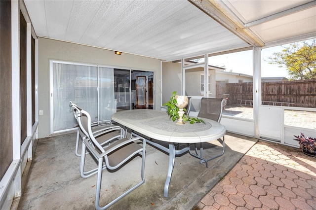 view of sunroom / solarium