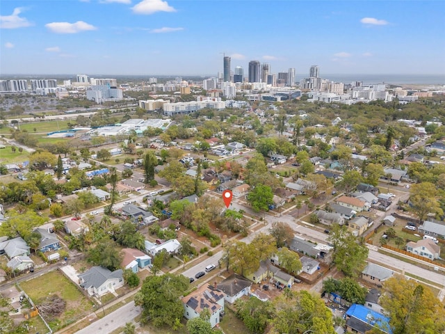 aerial view with a view of city